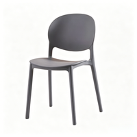 Leichter Stapelbarer Wasserdichter Moderner PP-Stuhl Umweltfreundliches Langlebiges Design für Hotel Einkaufszentrum Schule Esszimmer Café Garten Terrasse