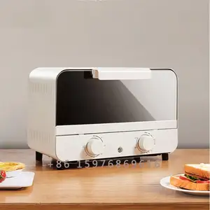 Mini four grille-pain 12L Meilleur four à convection avec grille de cuisson Four de comptoir en acier inoxydable poli Toast Home Kitchen-Blanc