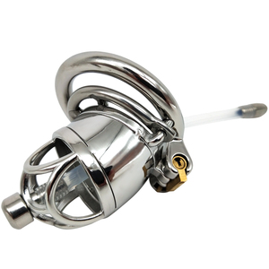 Juguete sexual <span class=keywords><strong>de</strong></span> metal y plata para adultos, consolador hueco <span class=keywords><strong>de</strong></span> tres tamaños, dispositivos <span class=keywords><strong>de</strong></span> castidad masculinos únicos, <span class=keywords><strong>jaula</strong></span> para pene, cerradura, retardante <span class=keywords><strong>de</strong></span> eyaculación - Product Image 4
