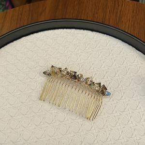 Peigne à <span class=keywords><strong>cheveux</strong></span> coréen en cristal, bâtonnet à <span class=keywords><strong>cheveux</strong></span> coloré en alliage avec <span class=keywords><strong>strass</strong></span> pour mariée et fête - Product Image 3