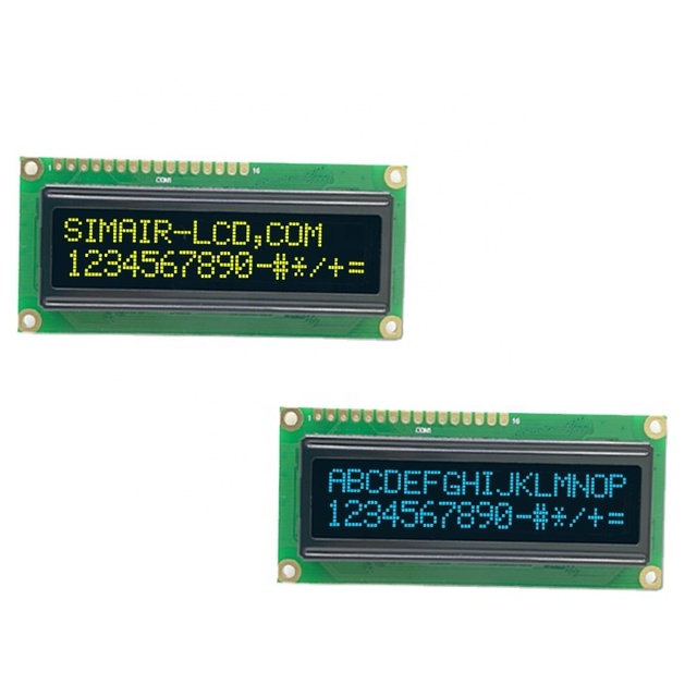 Hot Sale 4 Font WS0100 80*36mm 6800 Screen Module COB 16*2 LCM Spi Panel 1602 Oled Character Lcd Display 16x2
