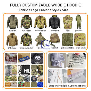 Pull de nuit du désert imperméable en nylon tactique avec logo personnalisé OEM ou veste à capuche Woobie avec fermeture éclair - Product Image 6