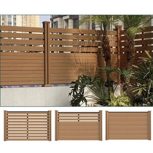 Clôture en bois plastique WPC Anti-corrosion Imperméable Écologique Ignifuge Design moderne Jardin extérieur École Salle Villa - Product Image 2