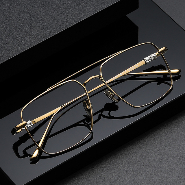 Factory Directly Sell Wholesale Glasses Frames Optical Gold and Black Spectacle Frames Optical Glasses CS5193