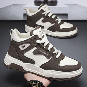 Zapatillas Casuales de Hombre de Caña Alta, Novedad 2026, de Moda, con Cordones, Antideslizantes, Colores Mezclados, Entresuela de EVA y Malla Sintética para Primavera - Product Image 2