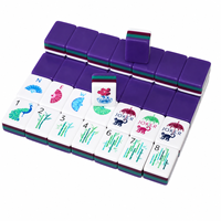 Jeu de Mahjong Américain Personnalisé en Acrylique Violet 166 Tuiles, Impression Intérieure 4 Couches NMJL Std 30mm, Coffret Cadeau de Luxe, Vente Directe Usine