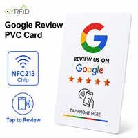En stock – Carte de commentaires Google en PVC 86x54mm NFC213 – Étiquette NFC Google Review – Tapper pour laisser un avis pour les entreprises