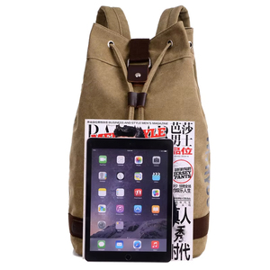 Hot Selling Outdoor Custom LOGO Gym Sports Hiking Fashion <b>Canvas</b> Mens Zipper <b>Backpack</b> Waterproof Durable Multifunctional All - Product Image 5