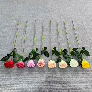 Rosas Artificiales de Tallo Único, de Plástico y Tela, para Decoración del Día de San Valentín, Adornos para Bodas, Decoración para Exteriores - Product Image 2