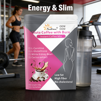 Café instantané au glutathion, L-Carnitine, haricot blanc et extrait de cactus – Supplément à base de plantes – Prix de gros