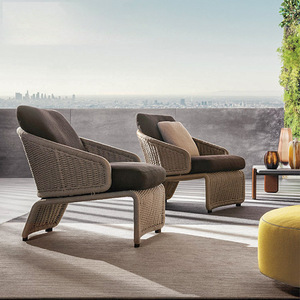 Hot Selling Garden Furniture Lounge Set Villa Leisure Pe <b>rattan</b> Aluminum Alloy <b>Sofa</b> Outdoor Lounge Sectional <b>Sofa</b> Furniture Set - Product Image 5