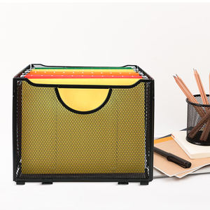 1 paket siyah Metal örgü dosya tutucu dosyalama kutusu ve klasör organizatör ofis malzemeleri ve mektuplar için danışma depolama - Product Image 4