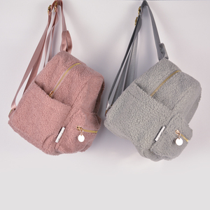 Peludo <span class=keywords><strong>Minnie</strong></span> Felpa Niños Mochila escolar Rosa Dibujos animados Mini Felpa Teddy Mochila de terciopelo - Product Image 2