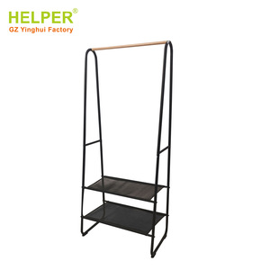 Metal Clothes <b>Rack</b> 3 Tier With Mesh <b>Shelves</b> Durable <b>Coat</b> <b>Rack</b> For Dormitory Storage - Product Image 2