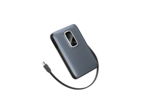 Batterie externe <span class=keywords><strong>portable</strong></span> de <span class=keywords><strong>petite</strong></span> <span class=keywords><strong>taille</strong></span> 10000mAh à charge rapide avec affichage numérique et câble Type-C PD20W intégré (entrée et sortie) - Product Image 4