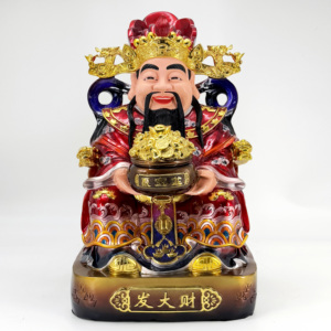 Résine peinte dieu de la richesse déesse de la fortune offres ménagères salon bureau magasin ouverture Wen Zai dieu de la richesse Statue - Product Image 1