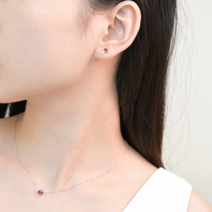 Boucles d'oreilles de haute qualité en gros, bijoux en or massif 18 carats, pierres précieuses naturelles de coupe ovale, rubis rouge vif, boucles d'oreilles pour usage quotidien - Product Image 5