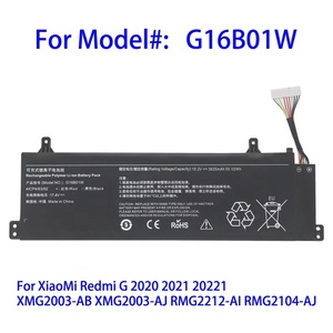 Batterie d'ordinateur portable G16B01W pour Xiaomi <span class=keywords><strong>Redmi</strong></span> <span class=keywords><strong>Gaming</strong></span> 2020 <span class=keywords><strong>2021</strong></span> 20221 XMG2003-AB XMG2003-AJ RMG2212-AI RMG2104-AJ 15.2V 55.02WH - Product Image 2