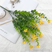 Buket Bunga Buatan Modern Tahan UV, Cetakan Injeksi, Eucalyptus Camellia, Grosir Pabrik, Ready Stock, Impor
