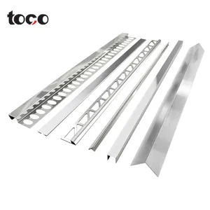 Toco Stainless Steel Profile Ceramic Polished Stainless Steel Aluminium Corner Tile Trim Decorative