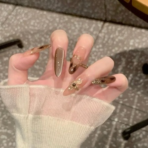 Nouvelle Collection Automne-Hiver 2025 : Faux Ongles Français Faits Main Mi-Couverture Effet <span class=keywords><strong>Manucure</strong></span> Haute Couture – Magnifique <span class=keywords><strong>Manucure</strong></span> de Luxe - Product Image 5
