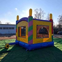 Château gonflable durable sur le thème du crocodile, coloré, avec toboggan, pour les fêtes d'enfants et les jeux en plein air