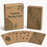Jeu de cartes à jouer personnalisé en papier kraft, coffret cadeau pour événements d'entreprise, conférences écologiques