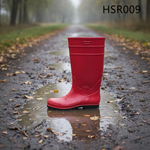 Bottes de pluie blanches durables et résistantes à la boue ZYF pour travaux d'assainissement, entretien de piscines, bottes de jardin en PVC intégré résistantes à l'eau HSR012 - Product Image 3