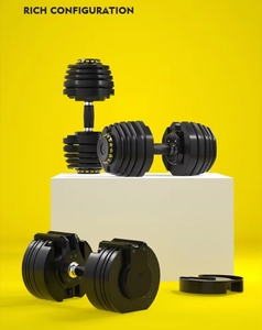 Haltères réglables 40 <span class=keywords><strong>kg</strong></span> – Haltères pour entraînement musculaire des bras à domicile, changement rapide automatique, poignée antidérapante durable, polyvalents - Product Image 6