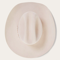 Chapeaux de Cowboy en Feutre 100 % Laine Beige Unisexe, Style Western, avec Logo Métallique Personnalisé et Bord Large pour Voyage et Fête, Vente en Gros