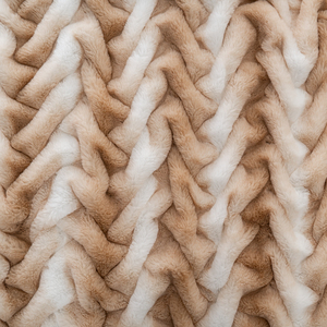 Double Side Tie Dye Spandex Thỏ Faux Fur Minky Sang Trọng Trọng Dày Fluffy Lớn Chăn Cho Mùa Đông - Product Image 5