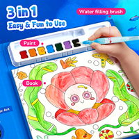 Joycat Kit de Peinture à l'Eau en Plastique pour Enfants, Livre de Coloriage Artistique, Jouets Éducatifs DIY pour l'Apprentissage