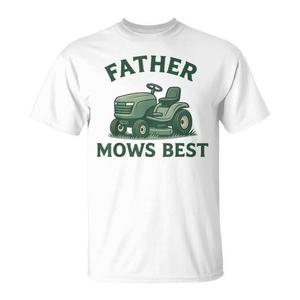 Camiseta Father Mows Best para hombre, cuello redondo, manga corta, regalo para cortar el césped - Product Image 1