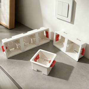 Caja de montaje para placa de yeso tipo 172, 35 mm de profundidad, de plástico blanco, para empotrar en paneles de yeso, para enchufes e interruptores - Product Image 6