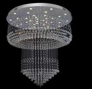 Lámpara de araña contemporánea con colgante de bola de cristal grande para hotel, villa, vestíbulo, escalera - Product Image 3