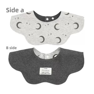 Bavoir bébé en coton doux double face transfrontalier avec serviette anti-salive 28x32cm, du nouveau-né aux 3 ans - Product Image 2