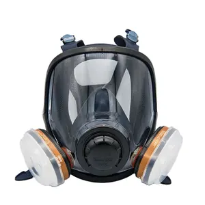 7 टुकड़े पूरा चेहरा श्वासयंत्र गैस मास्क धूल फिल्टर औद्योगिक रासायनिक श्वासयंत्र गैस मास्क
