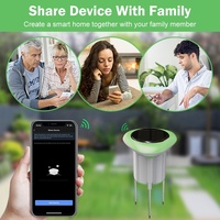 Testeur intelligent de l'humidité du sol avec Wi-Fi et Bluetooth, alimenté par énergie solaire, avec testeur de température, d'humidité et d'EC pour la plantation en jardin