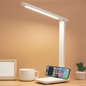 Lámpara de Escritorio LED Táctil USB Atenuable, Plegable, Minimalista, Blanca, para Dormitorio de Estudiantes, Venta al Por Mayor - Product Image 1