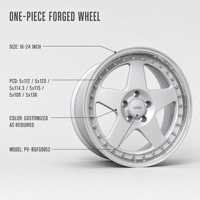 Jantes en alliage d'aluminium forgées sur mesure à 5 branches, argentées et à lèvre polie, 19, 20, 21 pouces, 5x120 pour Range Rover