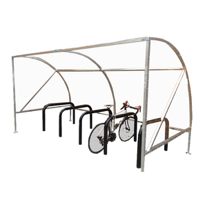 Chine Usine En Acier Au Carbone Auvent En Plein Air Garage Vélo Rack De Stockage Hangar quantité minimale de commande 1 pour Vélo Couverture De Stationnement - Product Image 1