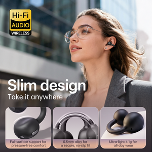 หูฟัง Kinglucky <span class=keywords><strong>I11</strong></span> รุ่นใหม่ ปี 2026 ดีไซน์บางเฉียบ ชิปเซ็ต JL แบบหนีบหู พร้อมไฟ LED เสียงสเตอริโอคุณภาพสูง BT5.4 ตัดเสียงรบกวน TWS - Product Image 2