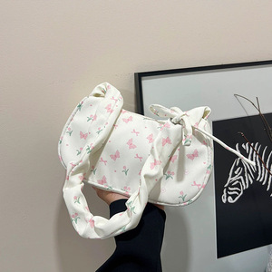 Mùa hè công suất lớn cầm tay vai túi có thể thu vào dây rút túi tươi in nách túi - Product Image 5