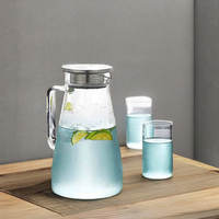 Théière de bouilloire froide de grande capacité en verre borosilicaté élevé pour pot de boisson de jus pour le thé et le café