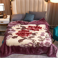 Couverture lestée en raschel de vison double couche épaisse pour lit double, chaude et moelleuse, idéale pour l'hiver
