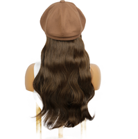 Bonnet Perruque Femme Intégré avec Bonnet en Cheveux Fins Transparent, Noué à la Main, Résistant à la Chaleur, Densité 150%, Filet en Maille Rose, Fabrication en Usine