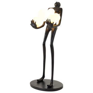 Lámpara <span class=keywords><strong>de</strong></span> Pie <span class=keywords><strong>con</strong></span> Diseño <span class=keywords><strong>de</strong></span> Escultura Humanoide, Luz LED, Resina y Vidrio, Diseño Moderno y Lujoso, Control por Botón, Decoración para Sala <span class=keywords><strong>de</strong></span> Estar o Sala <span class=keywords><strong>de</strong></span> Exposiciones - Product Image 6