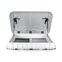 Hublot de toit de caravane 700x500mm avec éclairage LED, double vitrage acrylique, trappe d'aération pour camping-car et motorhome