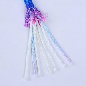 Stock Rainbow Polyester Braided <b>Cord</b> 6 mm 8 mm 10 mm Custom Polyester Round Drawstring <b>Cord</b> - Product Image 2