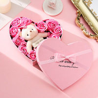 Vente en gros de savon en forme de rose en forme de cœur, boîte cadeau, cadeau pour la Saint-Valentin, cadeau pour la fête des enseignants, pour les amis, les amoureux et les enseignants
